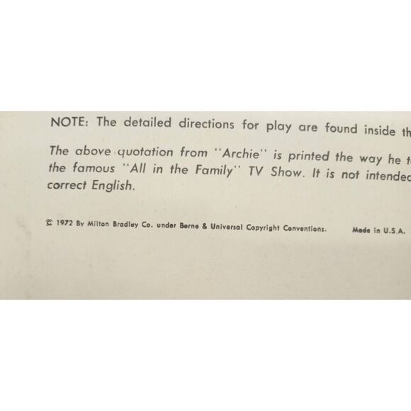 Vintage 1970s Archie Bunker, card game - Picture 6 of 6